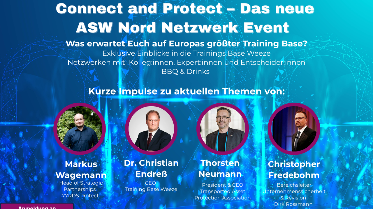 Connect and Protect – Das neue ASW Norddeutschland Netzwerk Event am 6.11.2025